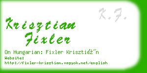 krisztian fixler business card